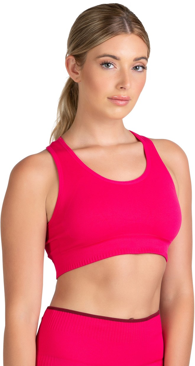 Sport bra Ryka vải dệt gân nổi viền